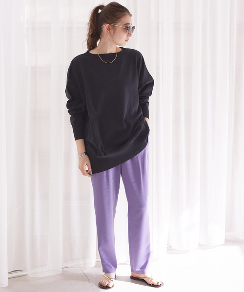 Rouge vif(ルージュヴィフ)の「サテンイージーパンツ2(その他パンツ・レディース・ベージュ/ピンク/ブラック/ライラック・36/38/40)」の17枚目の写真