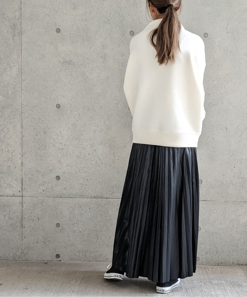 Per sist ence（パーシエンス）の「Per sist ence/パーシエンス　フェイクレザー プリーツスカート（スカート・レディース・ベージュ/ブラック/アイボリー・FREE）」の16枚目の写真