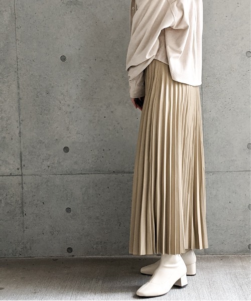 Per sist ence（パーシエンス）の「Per sist ence/パーシエンス　フェイクレザー プリーツスカート（スカート・レディース・ベージュ/ブラック/アイボリー・FREE）」の20枚目の写真