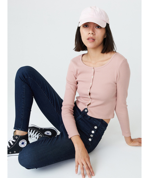 GAP（ギャップ）の「リブ クロップドトップス（Tシャツ