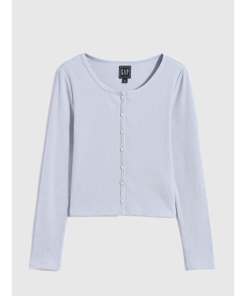 GAP（ギャップ）の「リブ クロップドトップス（Tシャツ/カットソー・レディース・グレー/ホワイト/ブルー/ブラック/ブルー系その他/ピンク/グリーン/ライラック・XL/XS/M/XXS/L/S）」の15枚目の写真