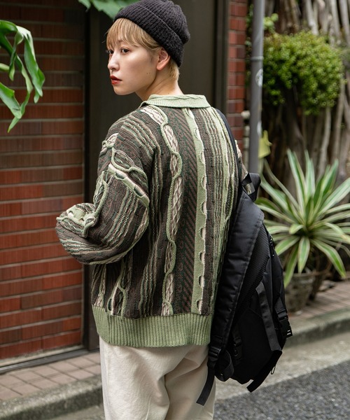 kutir（クティール）の「デザインポロニット（ニット/セーター・レディース・ブラック/ベージュ/カーキ/ネイビー・FREE）」の17枚目の写真