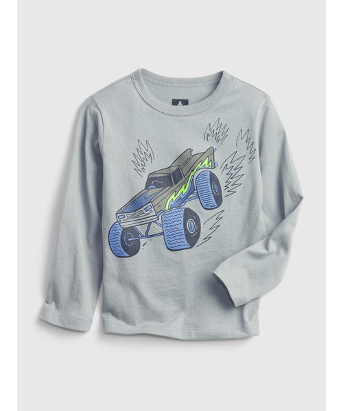 GAP(ギャップ)の「ブラナン プレイタイムフェイバリット グラフィックtシャツ (幼児)(Tシャツ/カットソー・キッズ・ライトブルー/オレンジ/ホワイト/ネイビー・4-5 YRS/18-24M/2-3 YRS/3 YRS/5 YRS/12-18 M)」の1枚目の写真