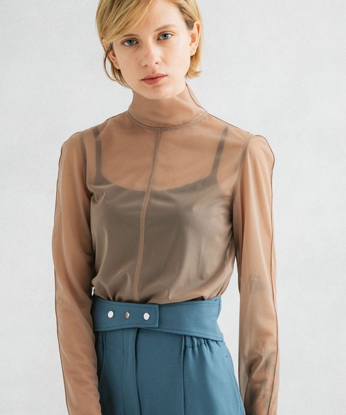 UNITEDTOKYO シアーレイヤー5分袖ハイネックカットソー 新品 UNITED TOKYO（ユナイテッドトウキョウ）の「シアーレイヤー5分