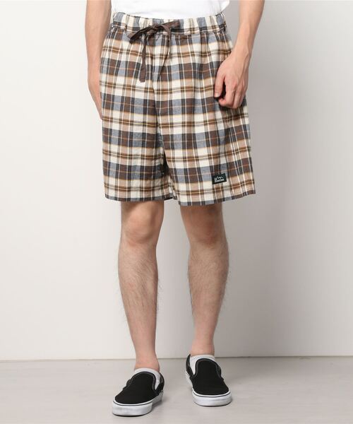 MANASTASH（マナスタッシュ）の「MANASTASH/マナスタッシュ　INDIAN CHECK SHORTS インディアンチェックショーツ（その他パンツ・メンズ・カラフル/ベージュ/ネイビー・MEDIUM/LARGE/X-LARGE）」の2枚目の写真