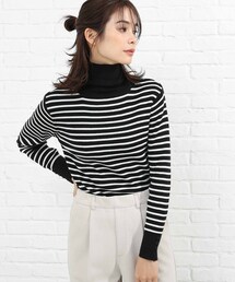 SHOO・LA・RUE | 【五明祐子さん着用商品】【M-3L】ちくちくしにくい袖ボタンつきリブニット(ニット/セーター)