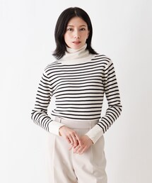 SHOO・LA・RUE | 【五明祐子さん着用商品】【M-3L】ちくちくしにくい袖ボタンつきリブニット(ニット/セーター)