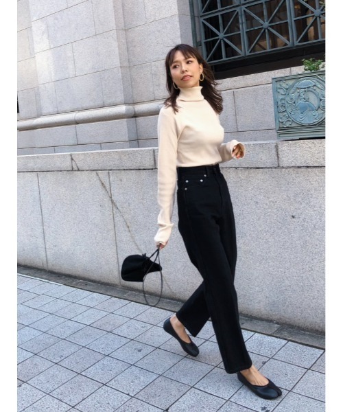 ulu（ウル）の「original longsleeve turtleneck knit（ニット/セーター・レディース・アイボリー/ブラック/グリーン・FREE）」の19枚目の写真