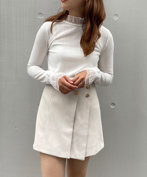 titty＆Co. PETIT（ティティアンドコープティ）の「【titty&Co.PETIT】ラメチュールトップス（Tシャツ/カットソー・レディース・ホワイト/ブラック・FREE）」の5枚目の写真