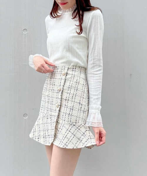 titty＆Co. PETIT（ティティアンドコープティ）の「【titty&Co.PETIT】ラメチュールトップス（Tシャツ/カットソー・レディース・ホワイト/ブラック・FREE）」の11枚目の写真