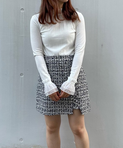 titty＆Co. PETIT（ティティアンドコープティ）の「【titty&Co.PETIT】ラメチュールトップス（Tシャツ/カットソー・レディース・ホワイト/ブラック・FREE）」の15枚目の写真