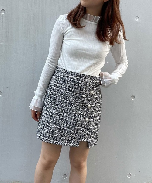 titty＆Co. PETIT（ティティアンドコープティ）の「【titty&Co.PETIT】ラメチュールトップス（Tシャツ/カットソー・レディース・ホワイト/ブラック・FREE）」の14枚目の写真