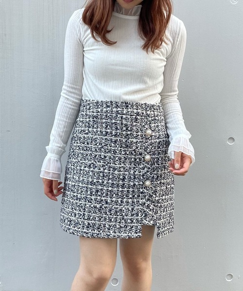 titty＆Co. PETIT（ティティアンドコープティ）の「【titty&Co.PETIT】ラメチュールトップス（Tシャツ/カットソー・レディース・ホワイト/ブラック・FREE）」の13枚目の写真