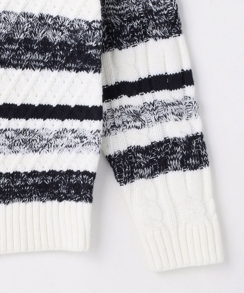 HIDEAWAYS NICOLE（ハイダウェイニコル）の「肩ファスナ－タ－トルネックニット（ニット/セーター・メンズ・ブラック×グレー/ホワイト×ライトグレー/レッド系その他/ホワイト系その他・MEDIUM/LARGE/X-LARGE）」の11枚目の写真