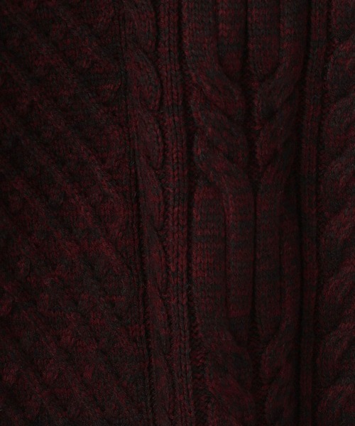 HIDEAWAYS NICOLE（ハイダウェイニコル）の「肩ファスナ－タ－トルネックニット（ニット/セーター・メンズ・ブラック×グレー/ホワイト×ライトグレー/レッド系その他/ホワイト系その他・MEDIUM/LARGE/X-LARGE）」の12枚目の写真