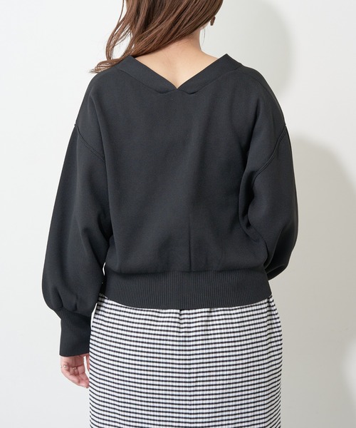 natural couture(ナチュラルクチュール)の「【おうちで洗える!】プチプラハトメバー釦おしゃれカーディガン(カーディガン/ボレロ・レディース・オフホワイト/グレイッシュベージュ・FREE)」の4枚目の写真