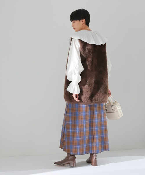 Simplicite（サンプリシテ）の「ファーベスト◆（ベスト・レディース・ベージュ/ブラウン・FREE）」の18枚目の写真