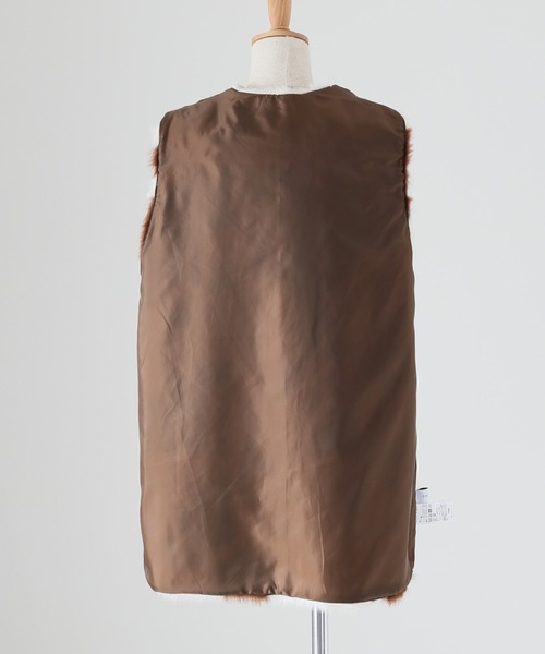 Simplicite（サンプリシテ）の「ファーベスト◆（ベスト・レディース・ベージュ/ブラウン・FREE）」の20枚目の写真