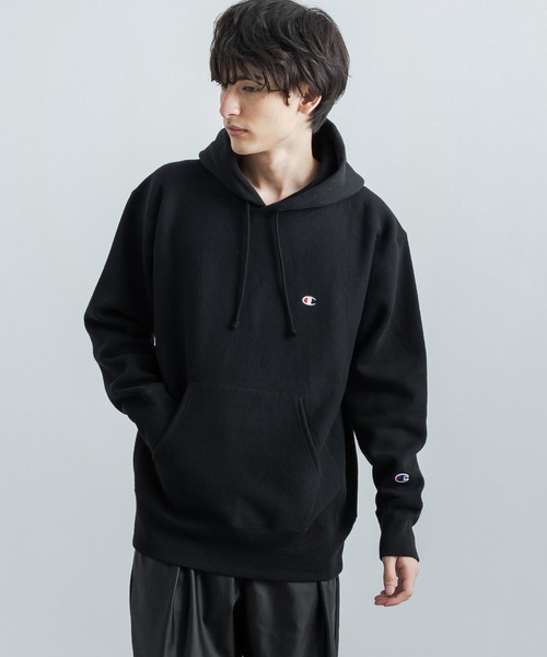 Champion(チャンピオン)の「Champion チャンピオン リバースウィーブ 裏起毛プルオーバーフーディースウェットシャツパーカー C3-Q117(パーカー・メンズ・グレー/ブラック/ベージュ/グリーン/ネイビー・L/XL/M)」の6枚目の写真