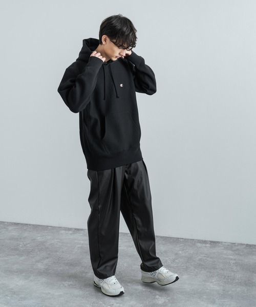 Champion(チャンピオン)の「Champion チャンピオン リバースウィーブ 裏起毛プルオーバーフーディースウェットシャツパーカー C3-Q117(パーカー・メンズ・グレー/ブラック/ベージュ/グリーン/ネイビー・L/XL/M)」の7枚目の写真