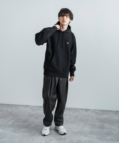 Champion(チャンピオン)の「Champion チャンピオン リバースウィーブ 裏起毛プルオーバーフーディースウェットシャツパーカー C3-Q117(パーカー・メンズ・グレー/ブラック/ベージュ/グリーン/ネイビー・L/XL/M)」の8枚目の写真