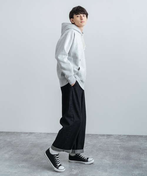 Champion(チャンピオン)の「Champion チャンピオン リバースウィーブ 裏起毛プルオーバーフーディースウェットシャツパーカー C3-Q117(パーカー・メンズ・グレー/ブラック/ベージュ/グリーン/ネイビー・L/XL/M)」の13枚目の写真