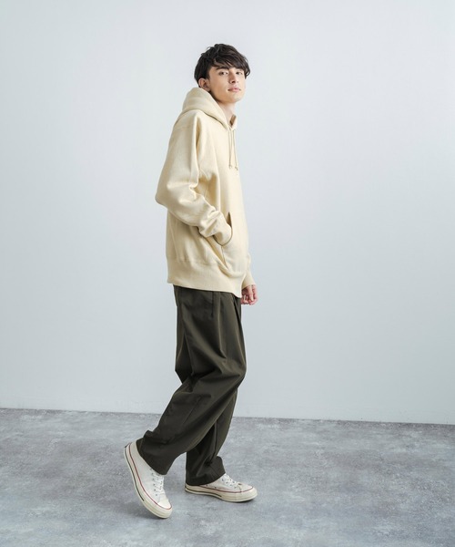 Champion(チャンピオン)の「Champion チャンピオン リバースウィーブ 裏起毛プルオーバーフーディースウェットシャツパーカー C3-Q117(パーカー・メンズ・グレー/ブラック/ベージュ/グリーン/ネイビー・L/XL/M)」の15枚目の写真