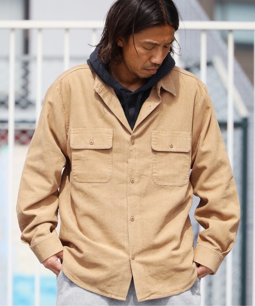 FIVEBROTHER（ファイブブラザー）の「FIVE BROTHERS/ファイブブラザーズ コーデュロイシャツ（シャツ/ブラウス・メンズ・ベージュ/ブラック/ブラウン・M/L）」の14枚目の写真