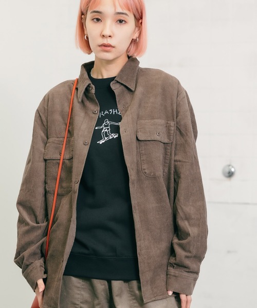 FIVEBROTHER（ファイブブラザー）の「FIVE BROTHERS/ファイブブラザーズ コーデュロイシャツ（シャツ/ブラウス・メンズ・ベージュ/ブラック/ブラウン・M/L）」の10枚目の写真