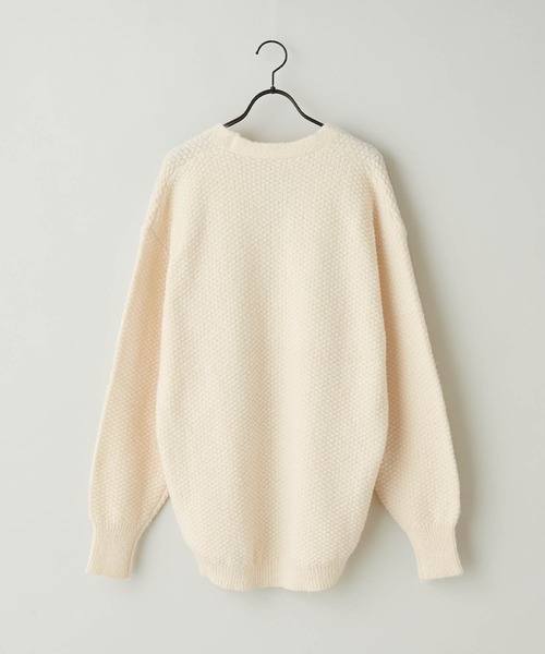 anown（アノン）の「鹿の子編みVネックニットカーディガン【インフルエンサー枝元雷亜×anown 限定コラボ】（カーディガン/ボレロ・メンズ・グリーン/ブラック/ホワイト・M/L）」の13枚目の写真