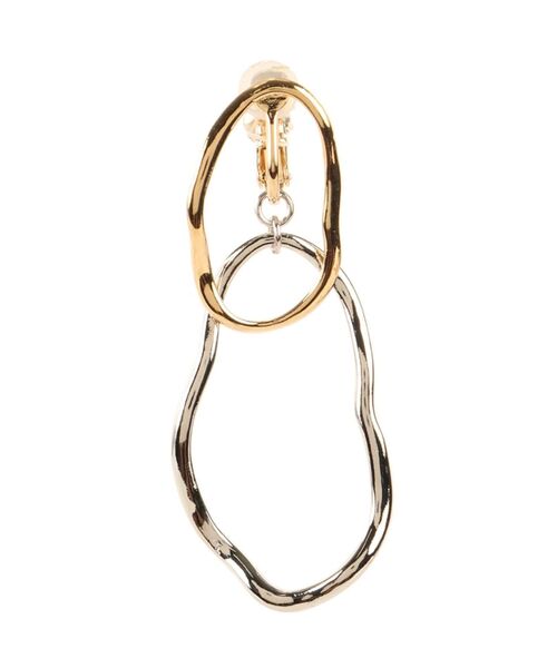 dazzlin（ダズリン）の「ダブルカラーイヤリング（イヤリング・レディース・ゴールド/シルバー・FREE）」の3枚目の写真