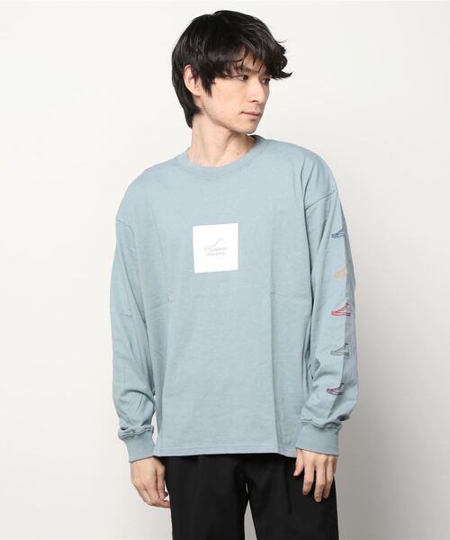 CONVERSE(コンバース)の「ボックスシューズプリント ロングスリーブTシャツ(Tシャツ/カットソー・メンズ・ブルー/ブラック/ホワイト・M/L/XL)」の20枚目の写真