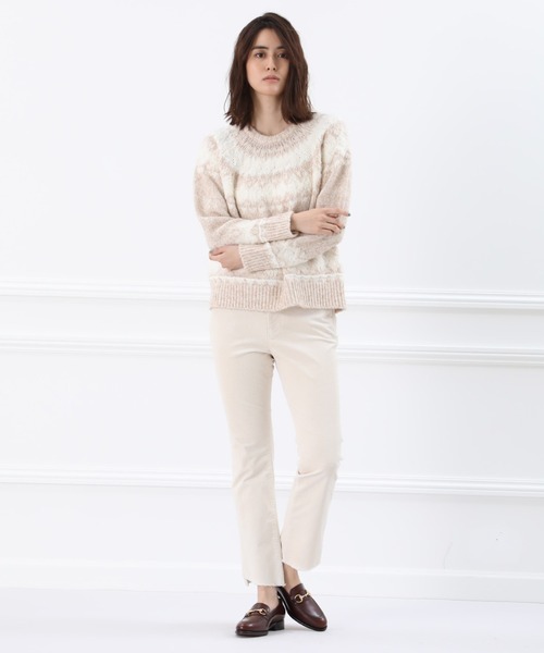 Maison de Beige（メゾンドベージュ）の「《Maison de Beige》フェアアイル柄ニット（ニット/セーター・レディース・ベージュ/グレー・9号）」の10枚目の写真