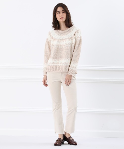 Maison de Beige（メゾンドベージュ）の「《Maison de Beige》フェアアイル柄ニット（ニット/セーター・レディース・ベージュ/グレー・9号）」の11枚目の写真