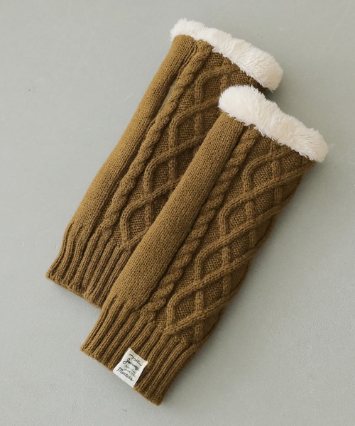 osharewalker（オシャレウォーカー）の「『ロングニットハンドウォーマー』（手袋・レディース・ネイビー/ライトグレー/チャコール/オリーブ・FREE）」の3枚目の写真