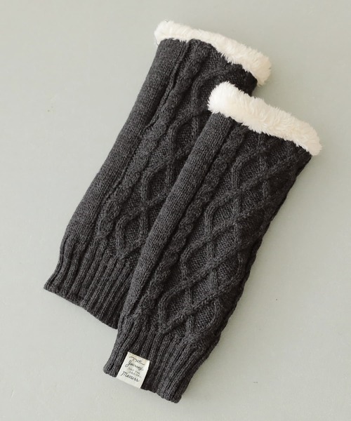osharewalker（オシャレウォーカー）の「『ロングニットハンドウォーマー』（手袋・レディース・ネイビー/ライトグレー/チャコール/オリーブ・FREE）」の2枚目の写真