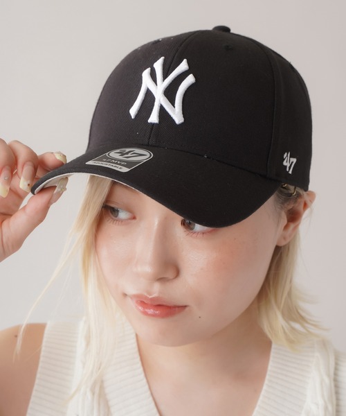 '47（フォーティーセブン）の「【47 / フォーティーセブン】New York Yankees・ニューヨーク ヤンキース チームロゴ ローキャップ（キャップ・レディース・ブラック/ベージュ/ブラック系その他/ホワイト・ONESIZE）」の5枚目の写真