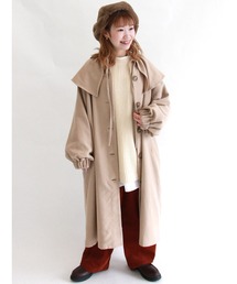 ehka sopo | 無地チェックアソートケープコート(その他アウター)