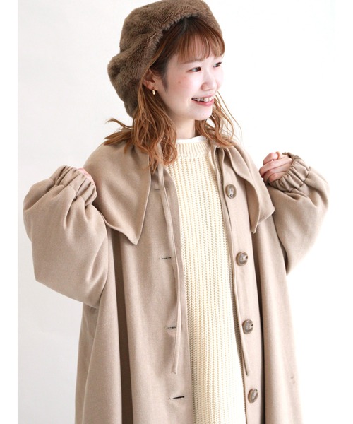 ehka sopo（エヘカソポ）の「無地チェックアソートケープコート（その他アウター・レディース・ベージュ/ブラウン/チャコール・ﾌﾘ-）」の12枚目の写真