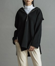 ketty cherie | ボーイフレンドサイズがおしゃれ　ハーフジップニット ≪手洗い可能/サスティナブル素材を使用≫(ニット/セーター)