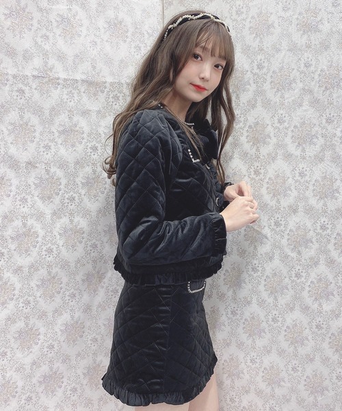 Swankiss(スワンキス)の「PN quilt lady SET UP(ワンピース・レディース・ブラック/ベージュ/ピンク・FREE)」の6枚目の写真