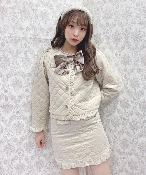 Swankiss(スワンキス)の「PN quilt lady SET UP(ワンピース・レディース・ブラック/ベージュ/ピンク・FREE)」の7枚目の写真