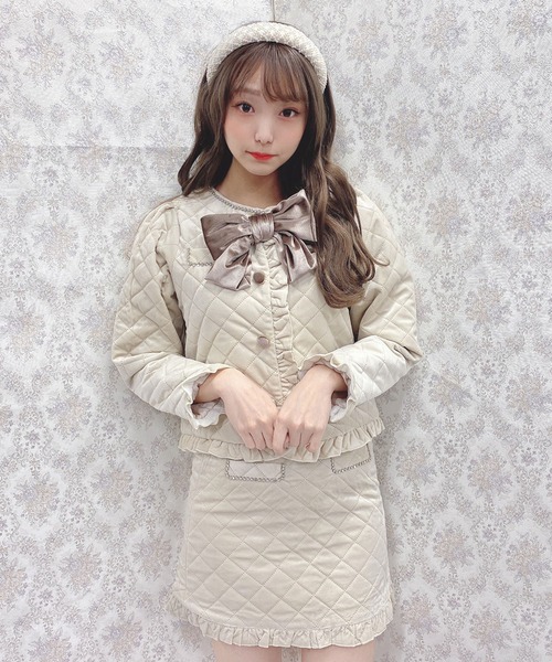 Swankiss(スワンキス)の「PN quilt lady SET UP(ワンピース・レディース・ブラック/ベージュ/ピンク・FREE)」の8枚目の写真