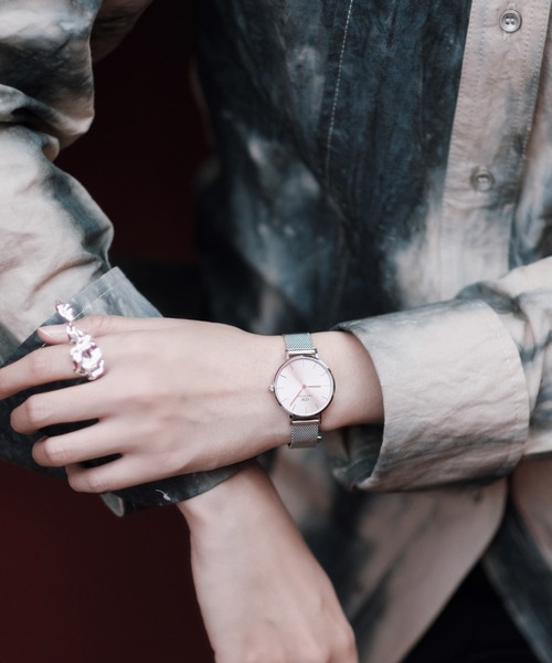 Iconic Link Unitone - Gold watch with steel link 28mm | DW