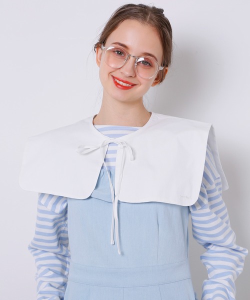 Seemi. byNICECLAUP( シーミーバイナイスクラップ)の「付け衿付ボーダーロンT(Tシャツ/カットソー・レディース・ピンク/ブラック/サックスブルー・FREE)」の21枚目の写真