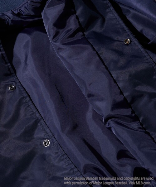 FREAK'S STORE（フリークスストア）の「WEB限定 MLB/メジャーリーグベースボール 別注 ビッグシルエット ワッペン刺繍 スタジャン/中綿ブルゾン/サテン刺繍（スタジャン・メンズ・ブラック/ネイビー/ブルー・MEDIUM/LARGE/SMALL）」の11枚目の写真