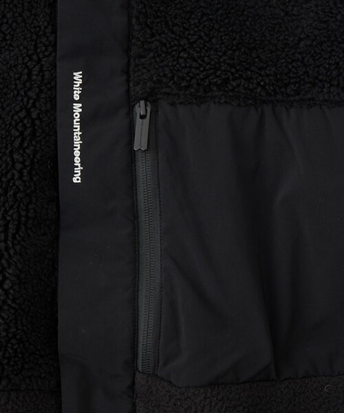 WHITE MOUNTAINEERING(ホワイトマウンテニアリング)の「【White Mountaineering】GORE-TEX INFINIUM PATCHWORK BOA NO COLLAR JACKET(ブルゾン・メンズ・ブラック/ダークグレー・1/0)」の7枚目の写真