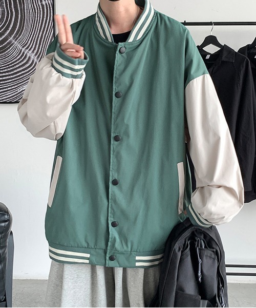 NEW GENTLEMAN(ニュージェントルマン)の「オーバーサイズ スタジャン(スタジャン・メンズ・ブラック/ブルー/グリーン・M/L/XL)」の5枚目の写真