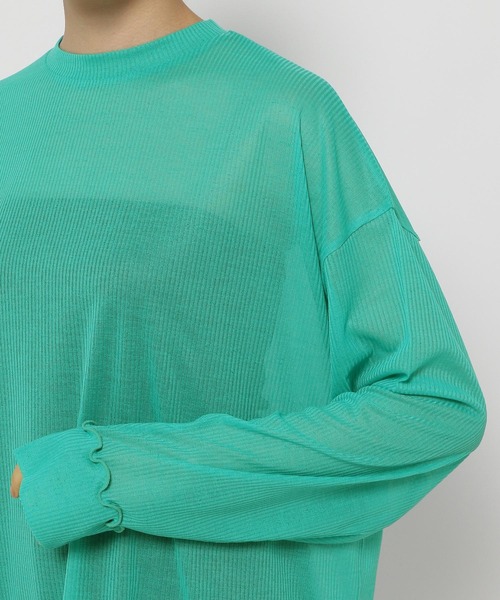 PAGEBOY(ページボーイ)の「シアールーズトップス(Tシャツ/カットソー・レディース・オフホワイト/グリーン/ブラック・FREE)」の14枚目の写真