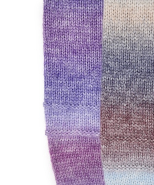 Alley by w closet（アリーバイダブルクローゼット）の「【Alley】カラフルグラデ2WAYニットカーディガン（カーディガン/ボレロ・レディース・パープル/ブルー・FREE）」の3枚目の写真